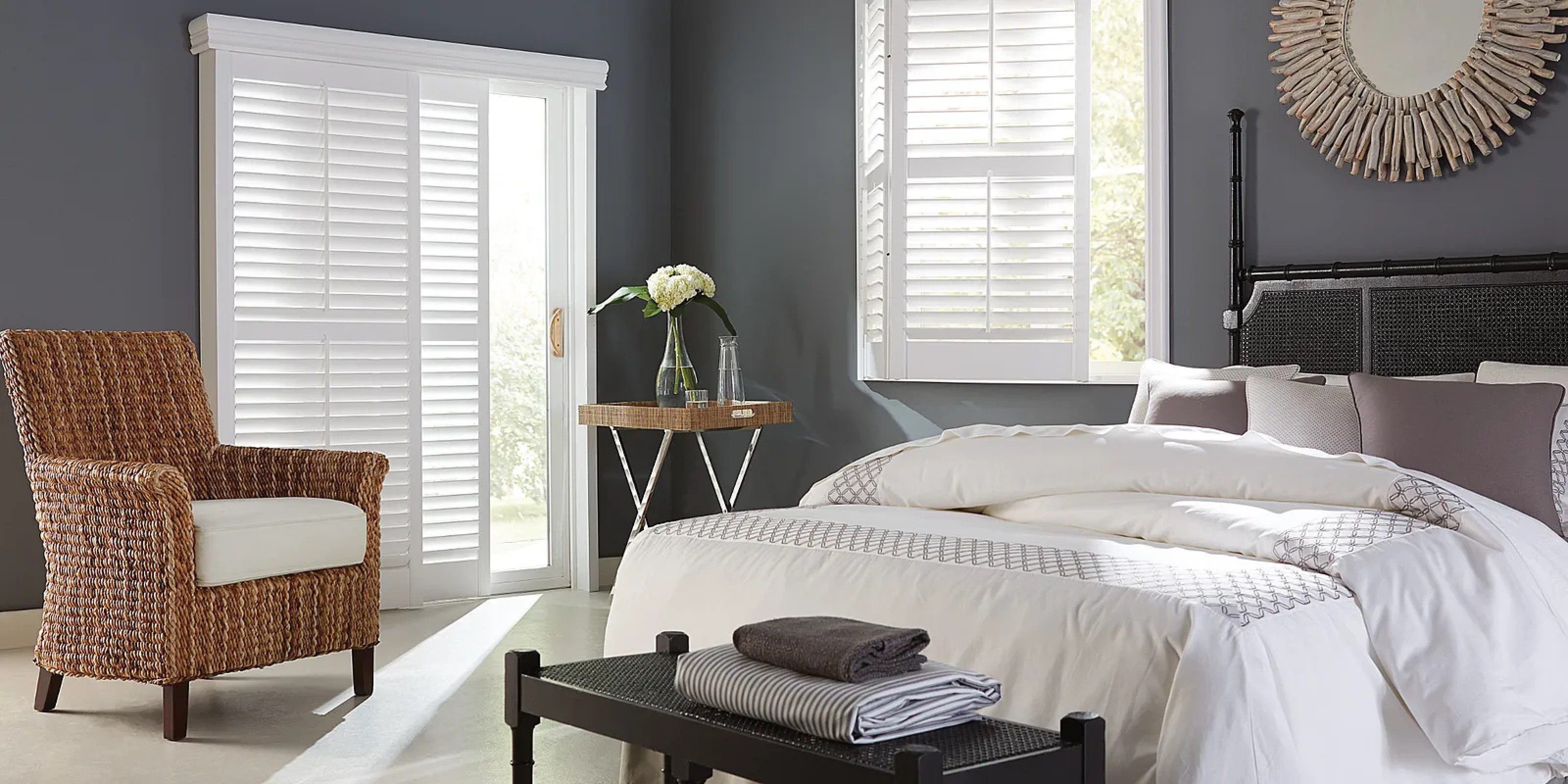Bedroom interior with shutters | Floor Magic